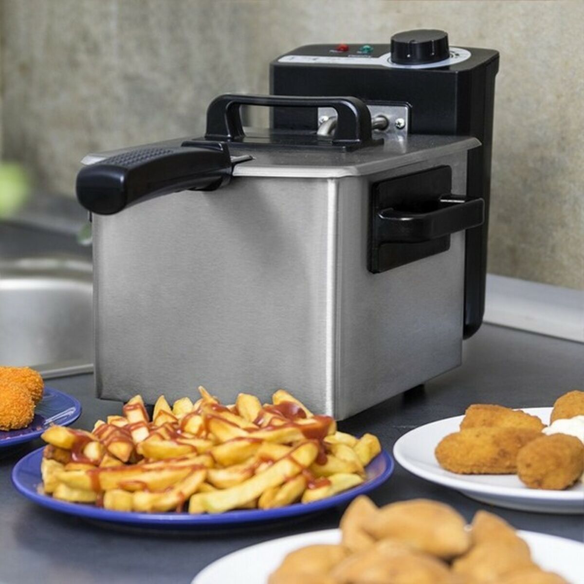 Fritteuse Cecotec Cleanfry 1,5 L 1000W Rostfreier stahl - CA International 