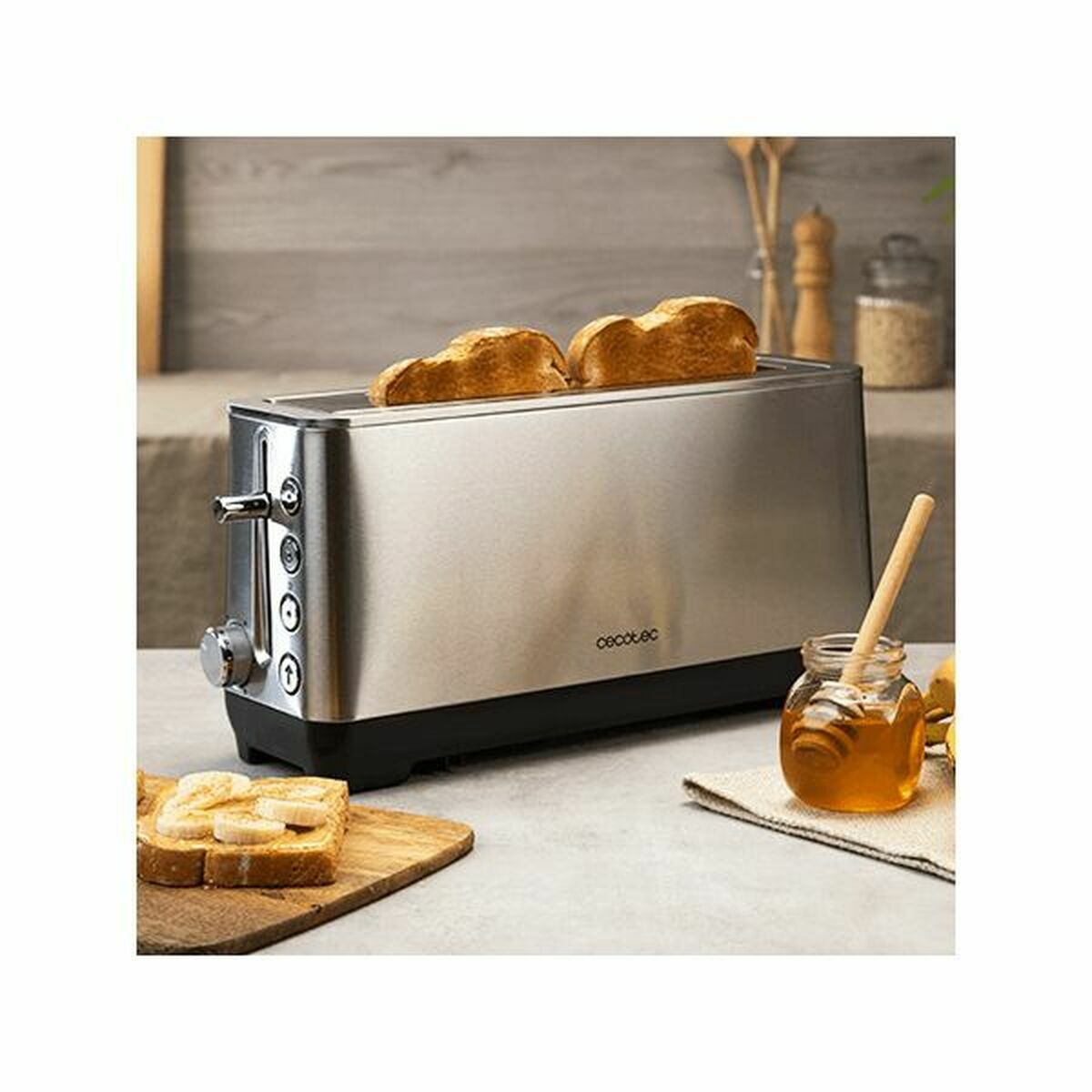 Toaster Cecotec BIGTOAST EXTRA Edelstahl 1100 W - CA International 