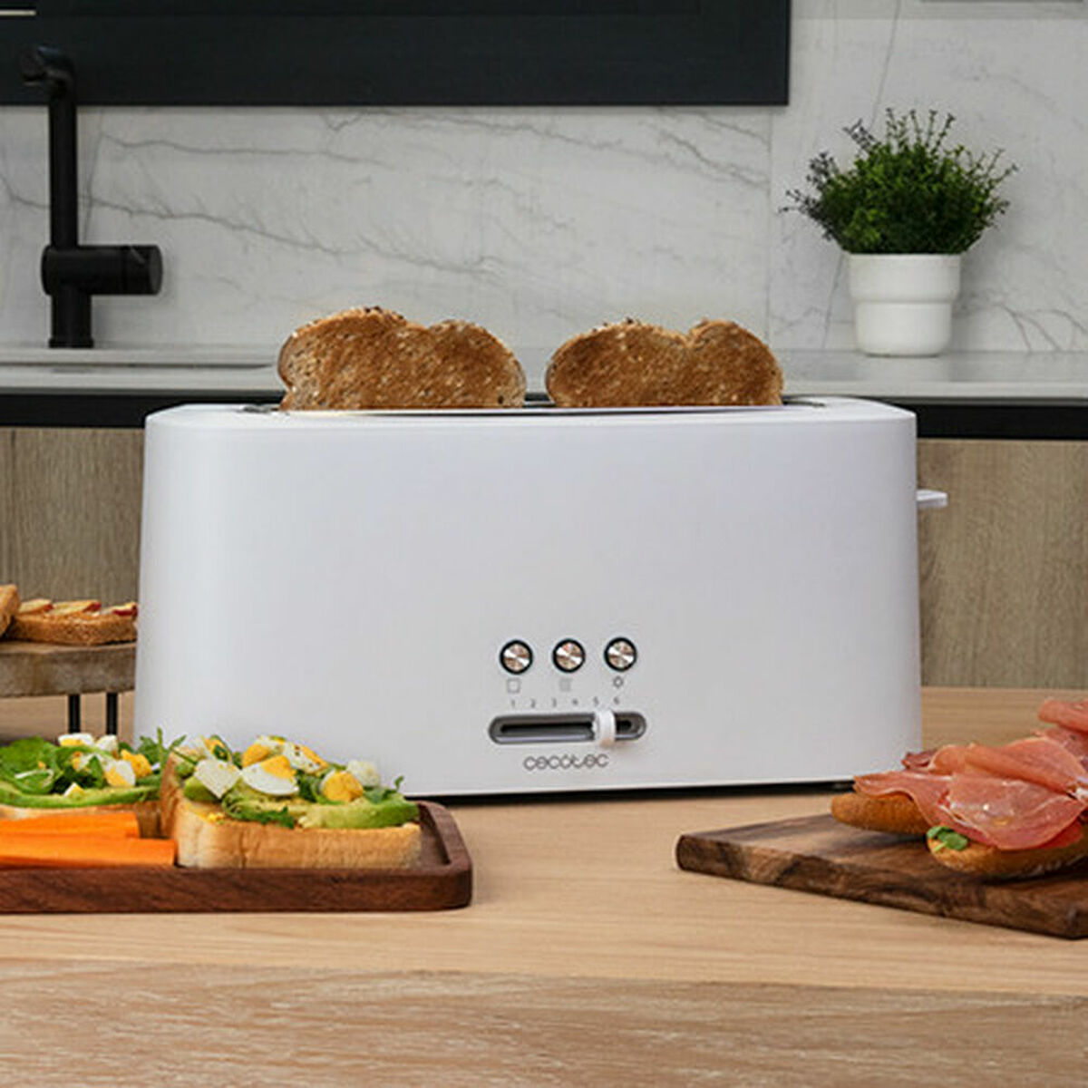 Toaster Cecotec Toast&Taste 10000 Extra White-CA International