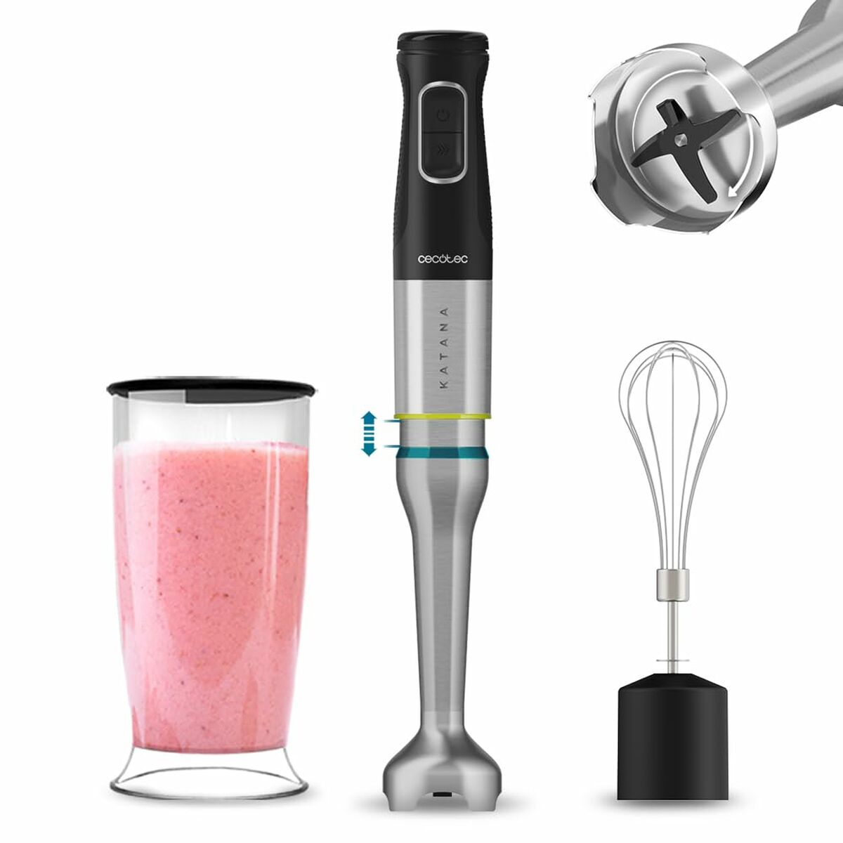 Hand-held Blender Cecotec Katana 15 Cream B Black 1500 W - CA International   #