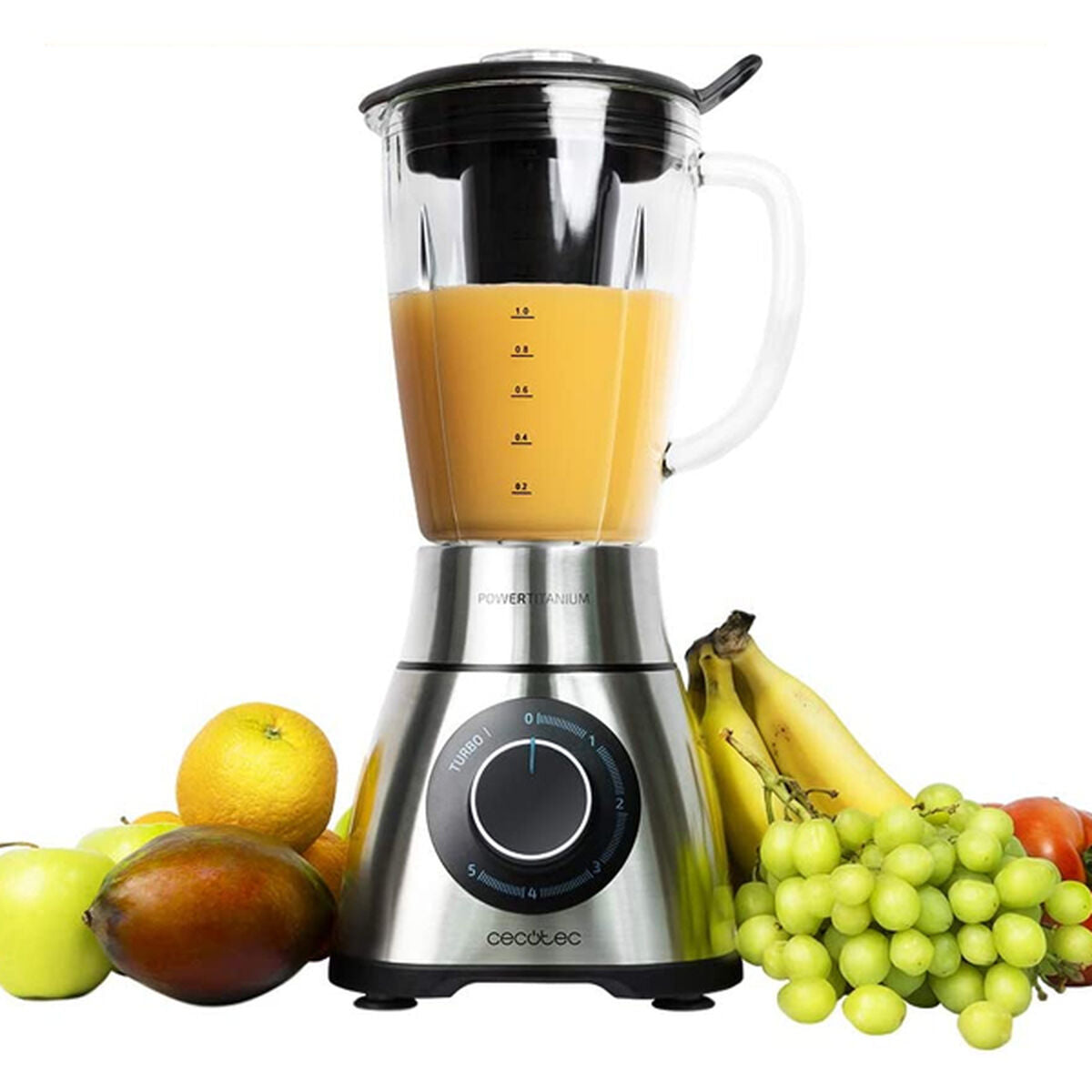 Cup Blender Cecotec Power Black Titanium 1300 PerfectMix 1,8 L 1300W Stainless steel - CA International   #