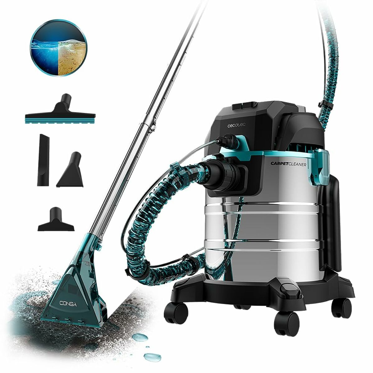 Cyclonic Vacuum Cleaner Cecotec Conga Wet&Dry 20000 Grey 1400 W - CA International  