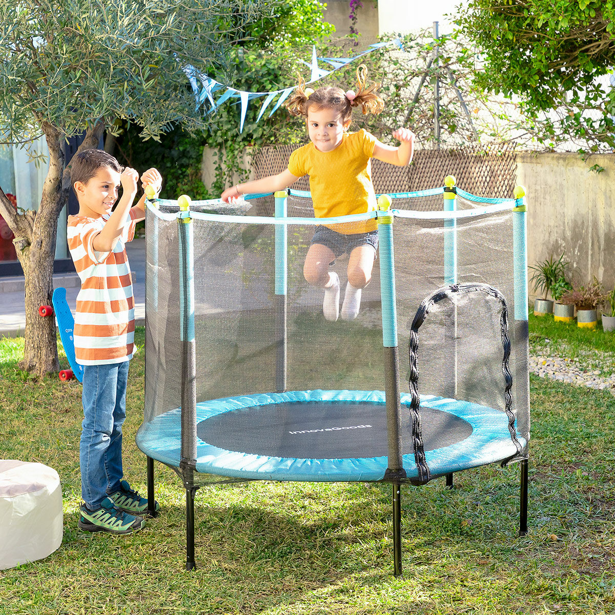 Kids Trampoline with Safety Enclosure Kidine InnovaGoods - CA International   #