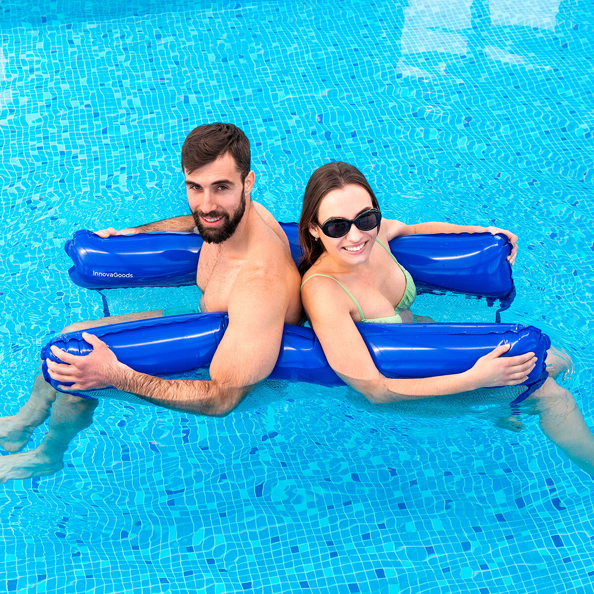 Double Floating Water Hammock for Swimming Pool Twolok InnovaGoods - CA International   #