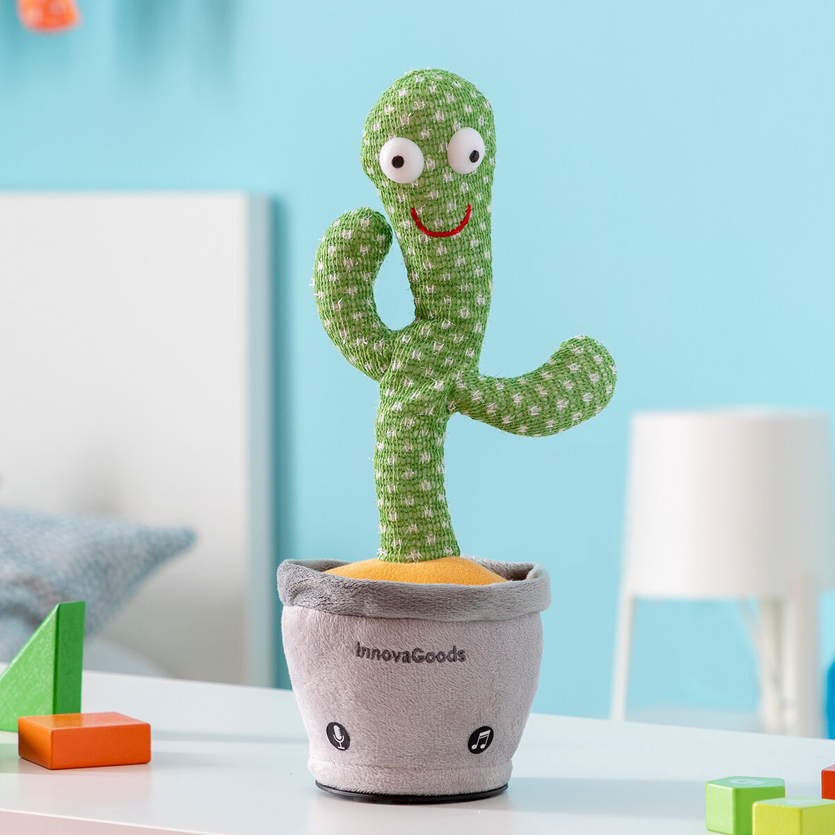 Rechargeable Dancing and Talking Cactus with Music and Multicoloured LED Pinxi InnovaGoods - CA International   #