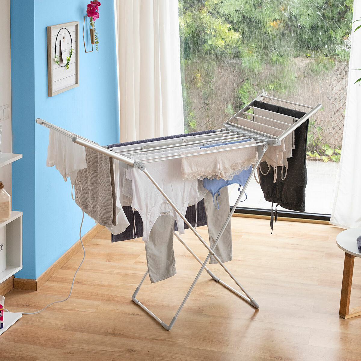 Folding Electric Drying Rack with Wings Drywing InnovaGoods 20 Bars 230 W - CA International   #