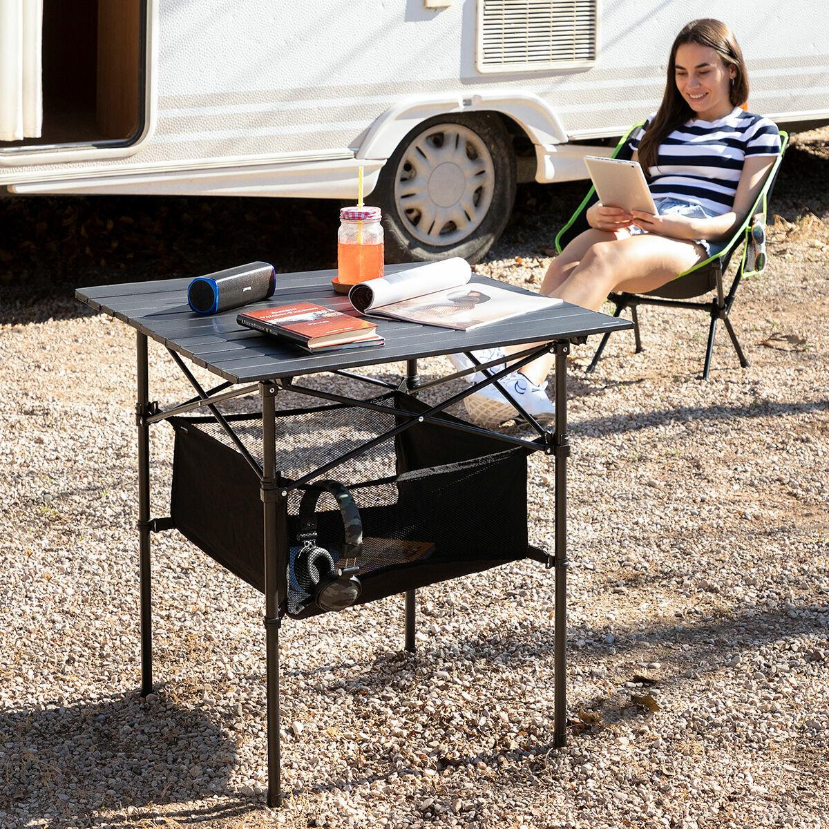 Folding Camping Table with Basket and Cover Folble InnovaGoods-CA International