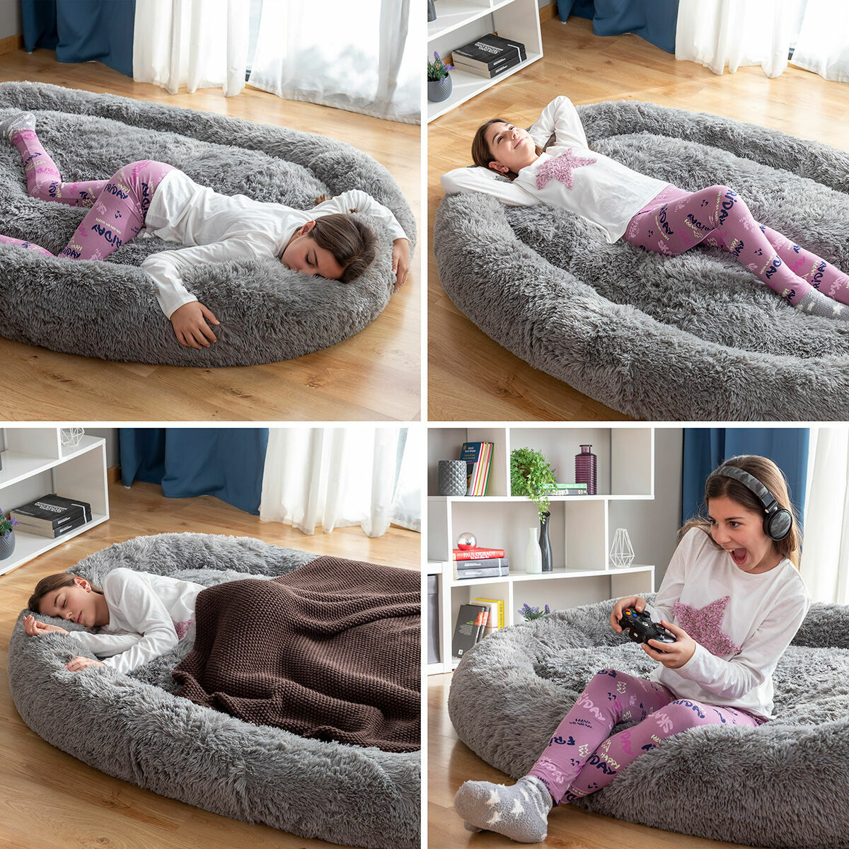 Human Dog Bed XXL InnovaGoods Grey - CA International   #