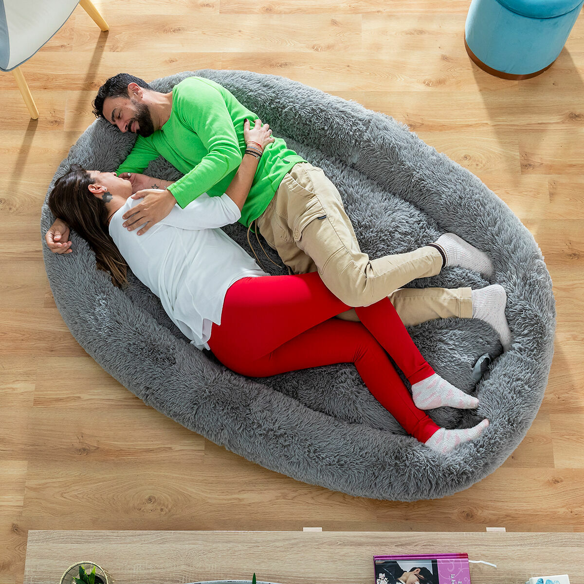 Human Dog Bed XXL InnovaGoods Grey-CA International