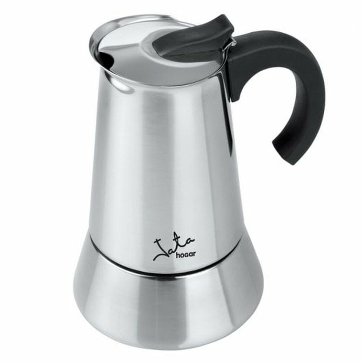 Italian Coffee Pot JATA Silver Metal Stainless steel 6 Cups-CA International