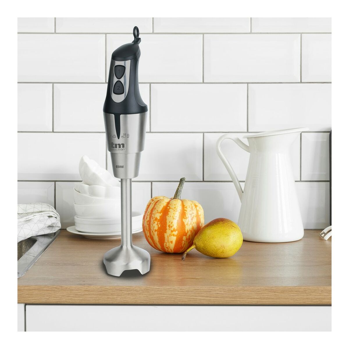 Hand-held Blender TM Electron Stainless steel 650 W - CA International   #