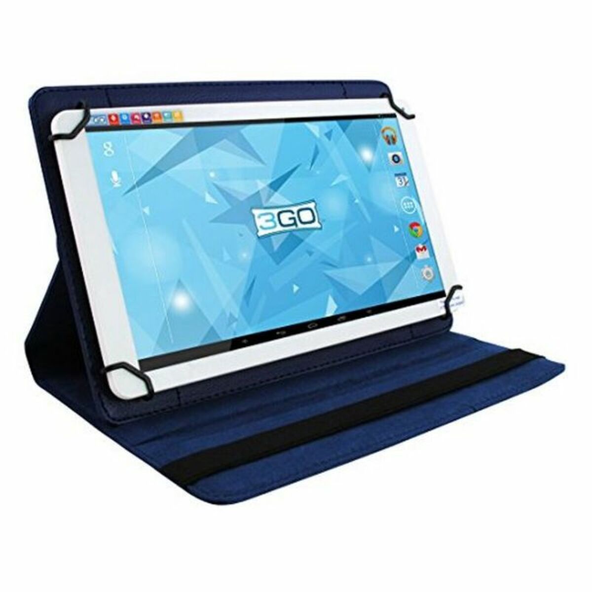 Universal Rotating Leather Tablet Case 3GO CSGT24 7" Blue - CA International   #