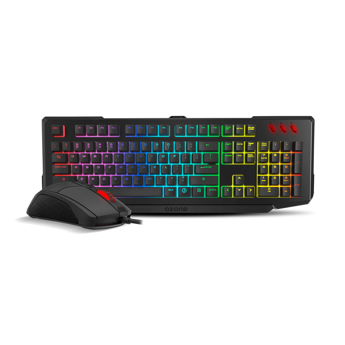 Keyboard with Gaming Mouse OZONE Black Spanish Qwerty - CA International   #