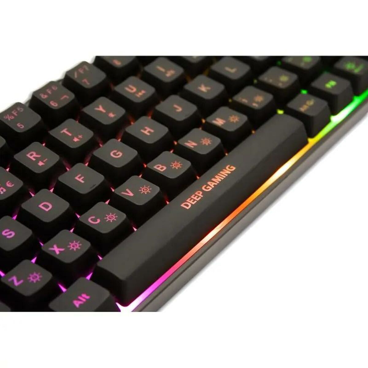 Tastatur CoolBox DG-TEC65-RGB Schwarz Qwerty Spanisch - CA International 