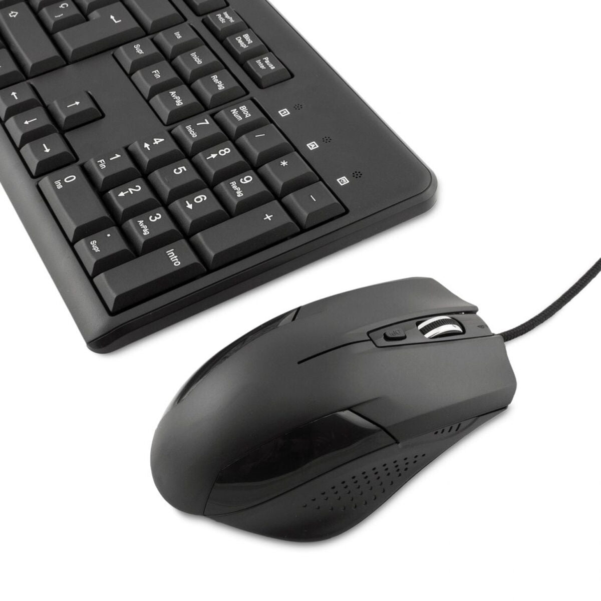 Tastatur mit Maus CoolBox COO-KTR-01U Qwerty Spanisch Schwarz - CA International 