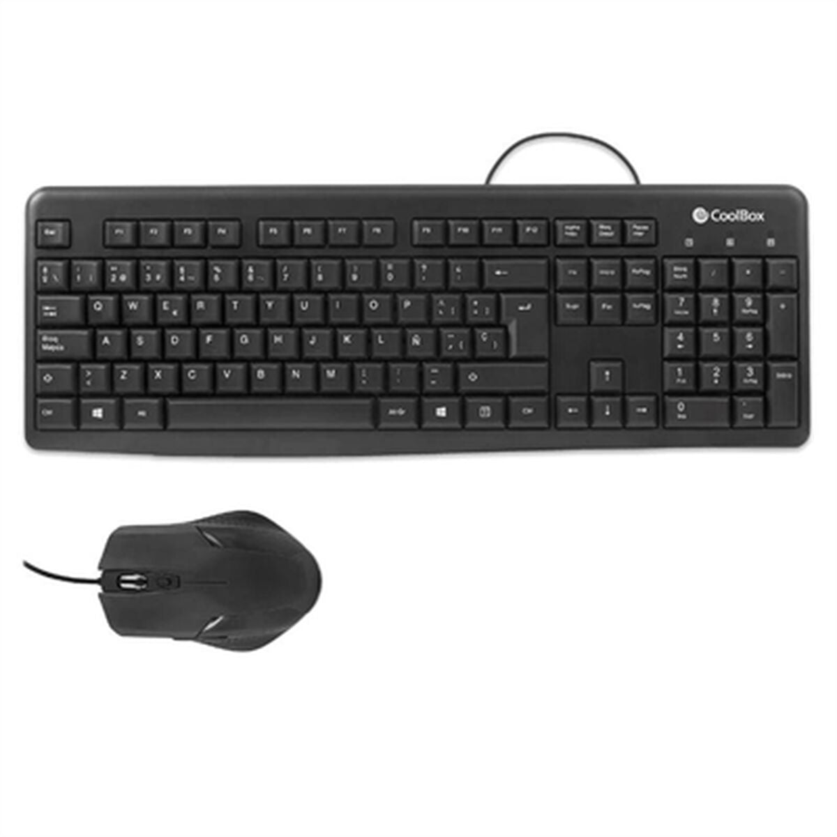 Tastatur mit Maus CoolBox COO-KTR-01U Qwerty Spanisch Schwarz - CA International 