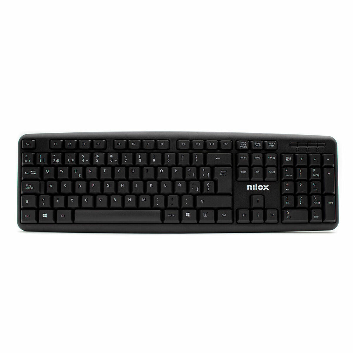 Keyboard Nilox NXKBE000002 Spanish Qwerty Black - CA International   #