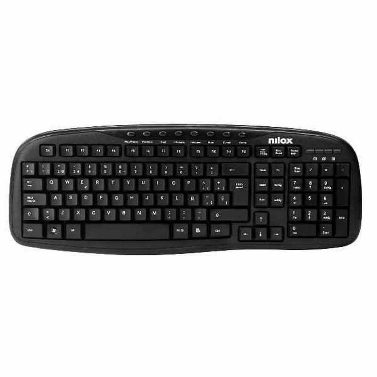 Keyboard Nilox NXKBE000001 Spanish Qwerty Black - CA International   #