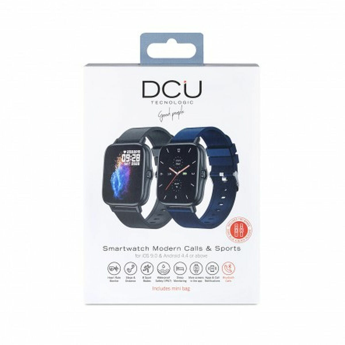 Smartwatch DCU MODERN CALLS & SPORT 1,7" Marineblau 28 mm 1" Blau Schwarz Schwarz/Weiß - CA International 