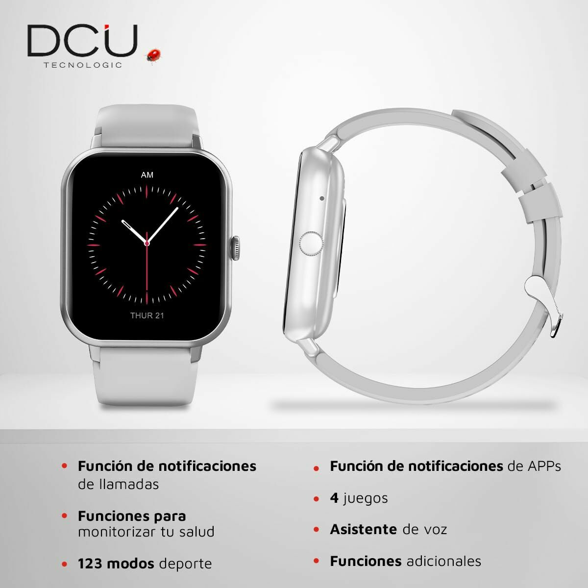 Smartwatch DCU CURVED GLASS PRO 1,83" Grau - CA International  