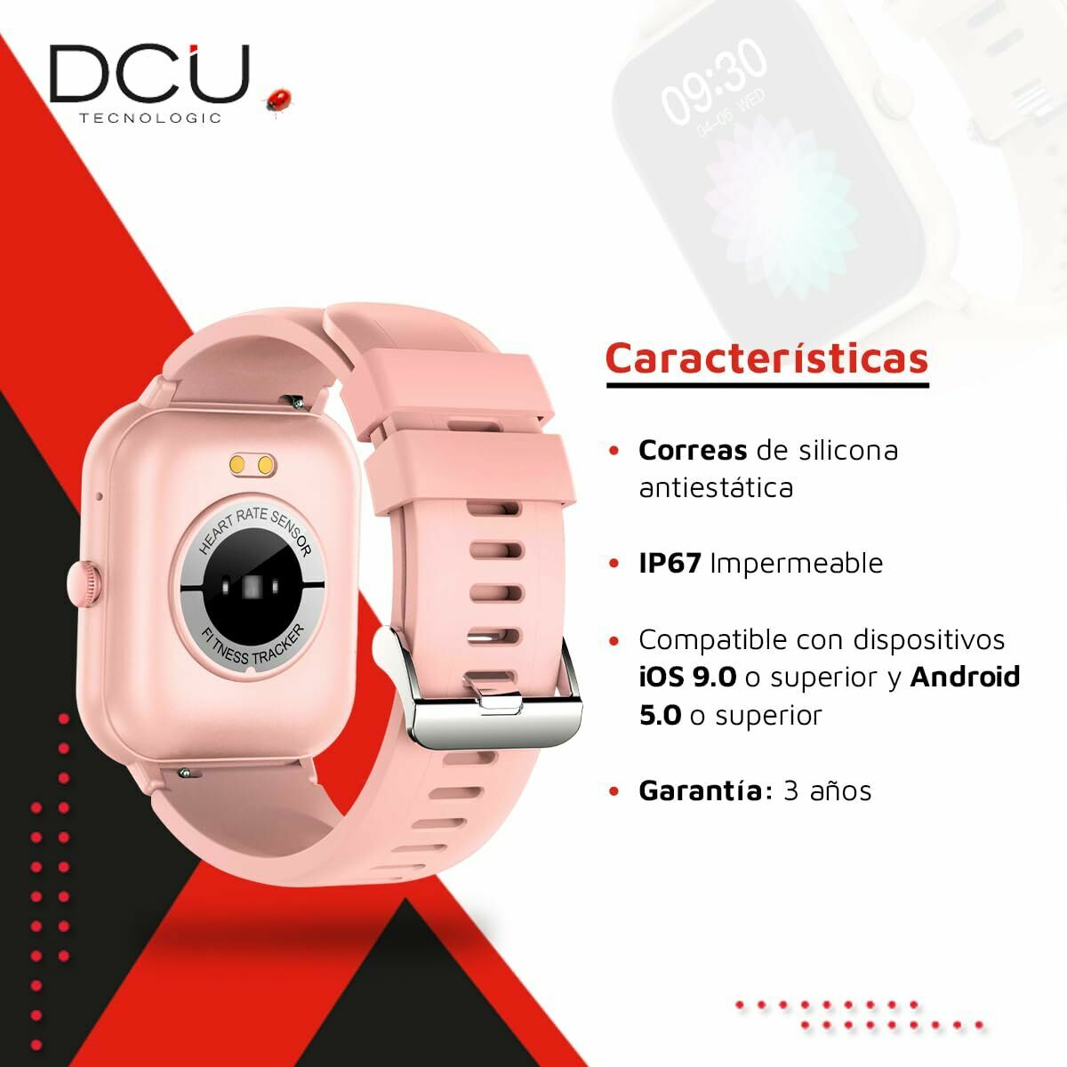 Smartwatch DCU CURVED GLASS PRO Rosa - CA International  