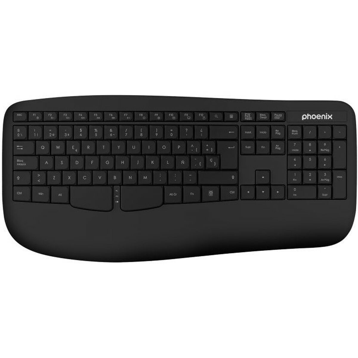 Wireless Keyboard Phoenix K201 Black Spanish Qwerty-CA International