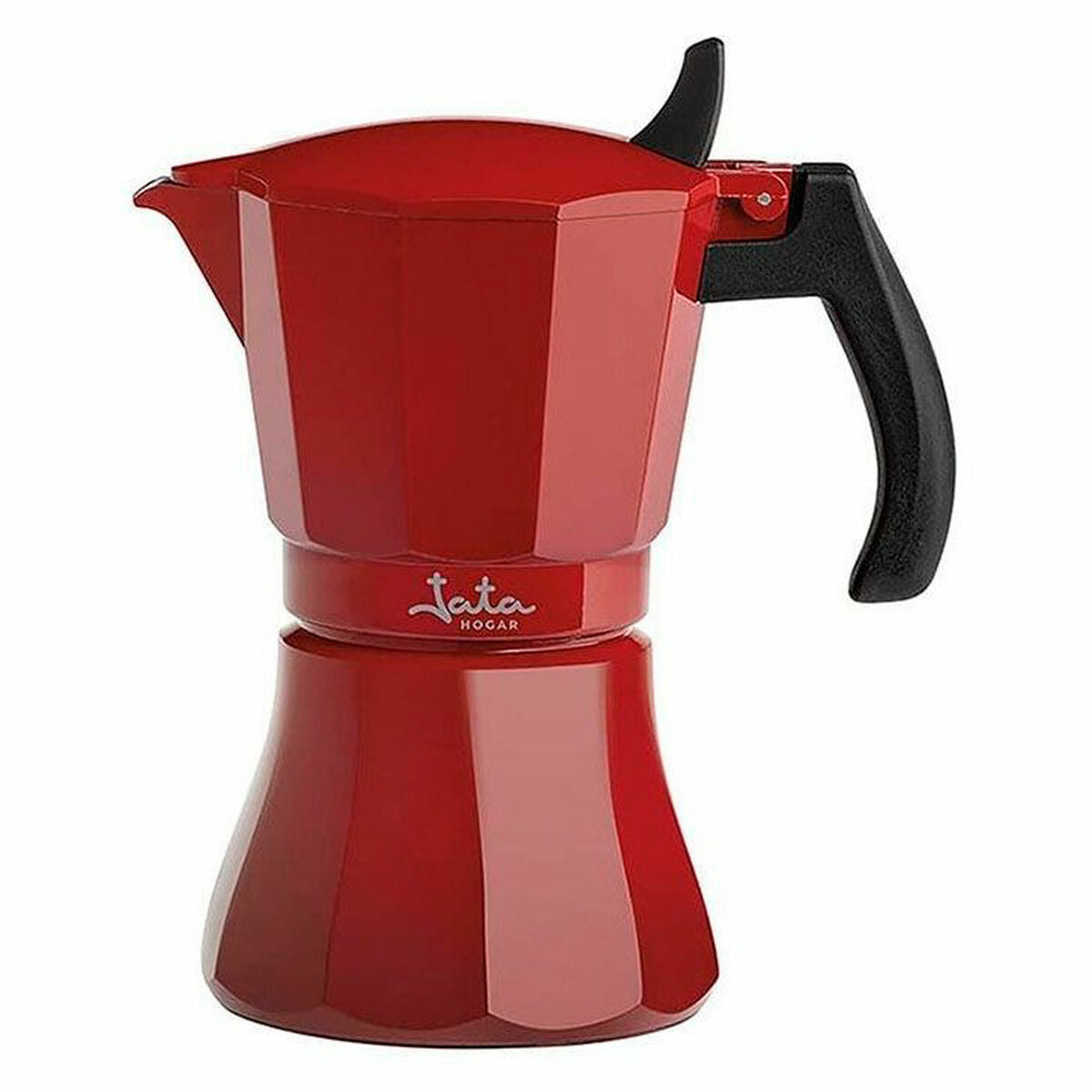 Italian Coffee Pot JATA HCAF2009 Red Aluminium (9 Cups) - CA International   #