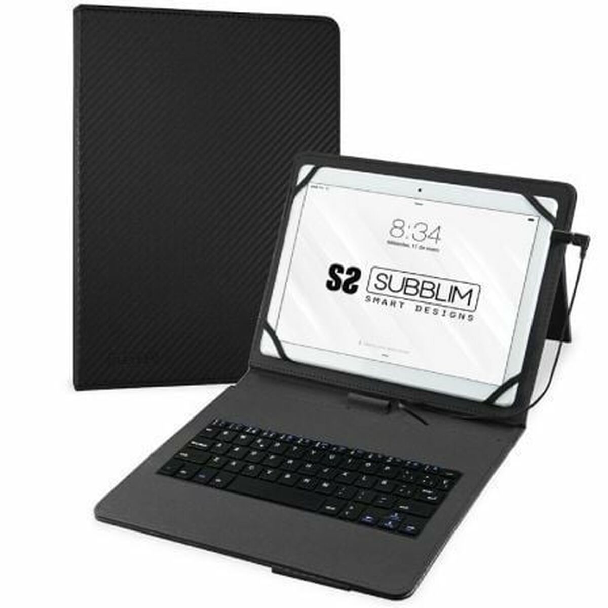 Hülle für Tablet und Tastatur Subblim SUB-KT1-USB001 Schwarz Qwerty Spanisch - CA International  
