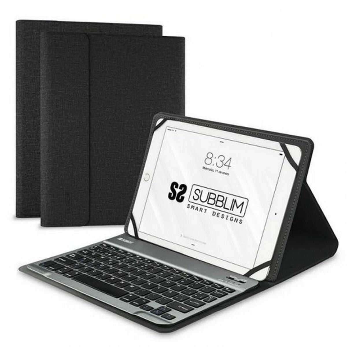 Hülle für Tablet und Tastatur Subblim SUB-KT2-BT0001 10.1" Schwarz Qwerty Spanisch QWERTY Bluetooth - CA International 