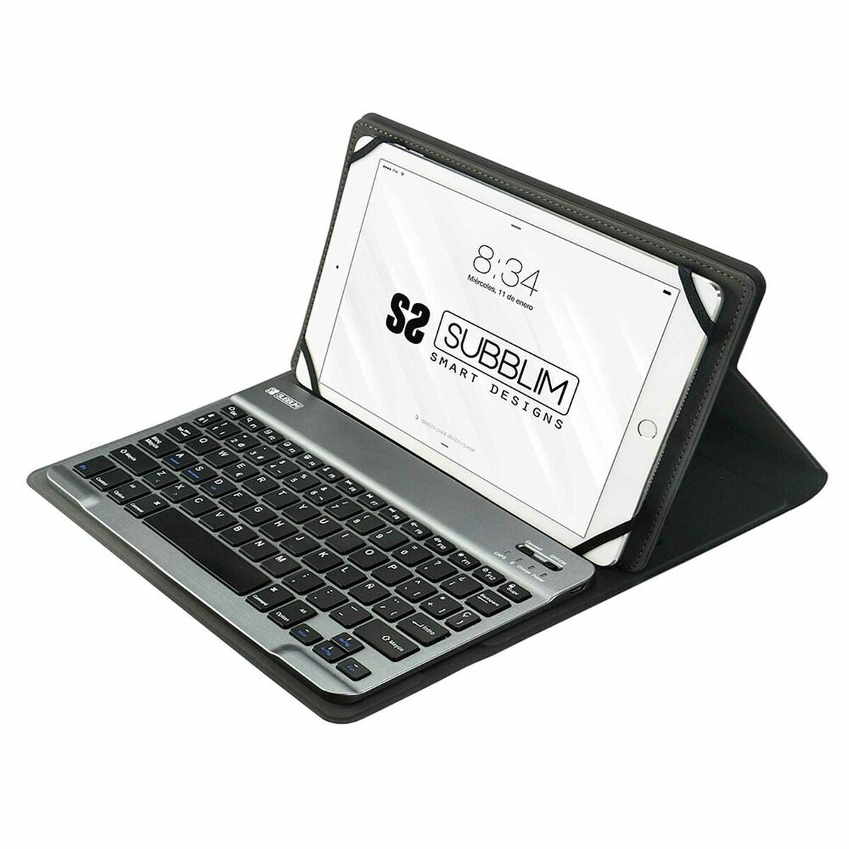 Hülle für Tablet und Tastatur Subblim SUB-KT2-BT0002 10.1" Grau Qwerty Spanisch Bluetooth - CA International 