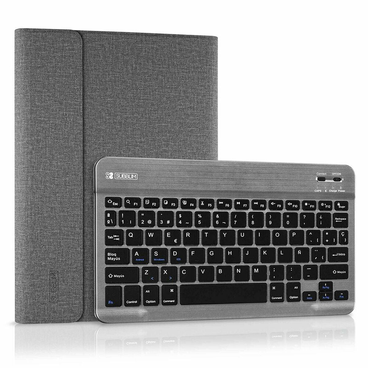 Hülle für Tablet und Tastatur Subblim SUB-KT2-BT0002 10.1" Grau Qwerty Spanisch Bluetooth - CA International 