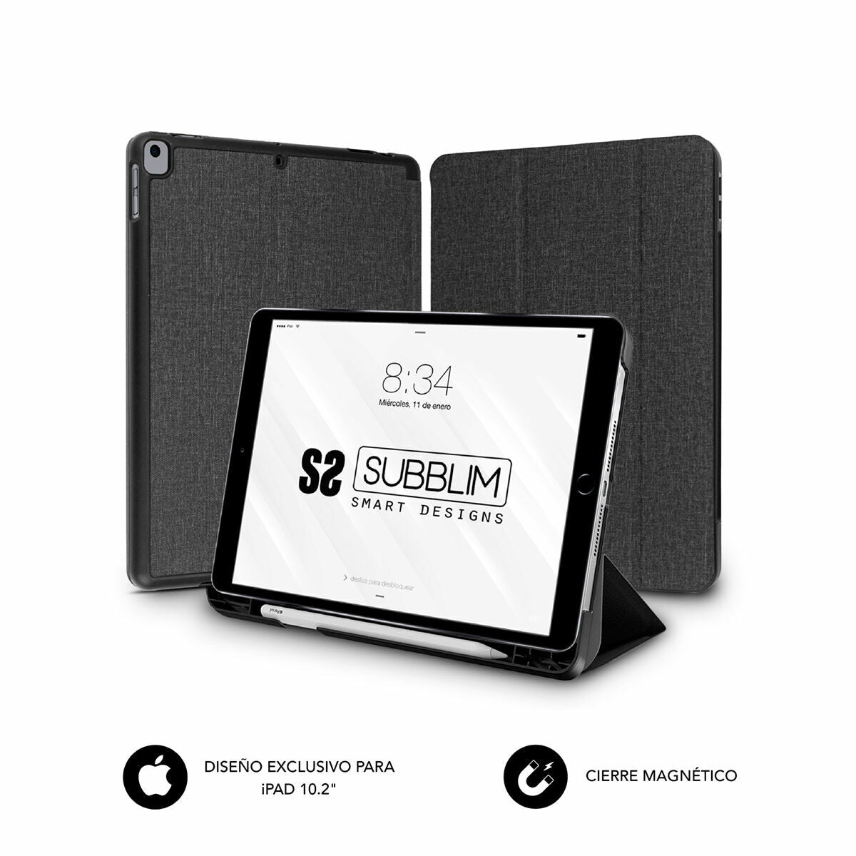 Tablet Tasche Subblim SUBCST5SC310 Schwarz 10,2" - CA International 