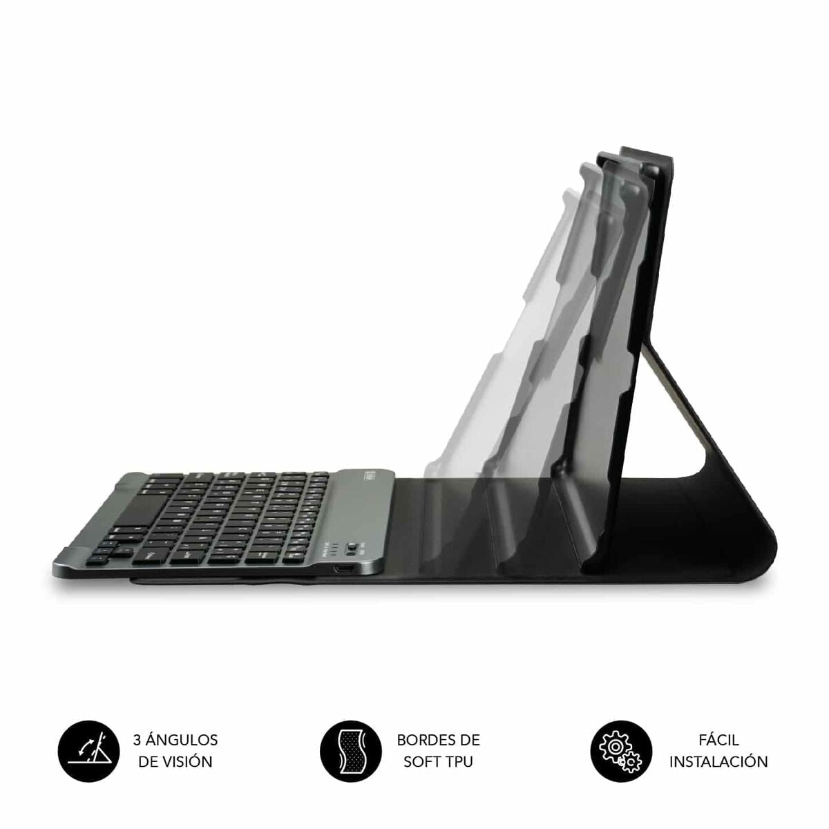 Hülle für Tablet und Tastatur Subblim Samsung Galaxy A8 Schwarz - CA International  