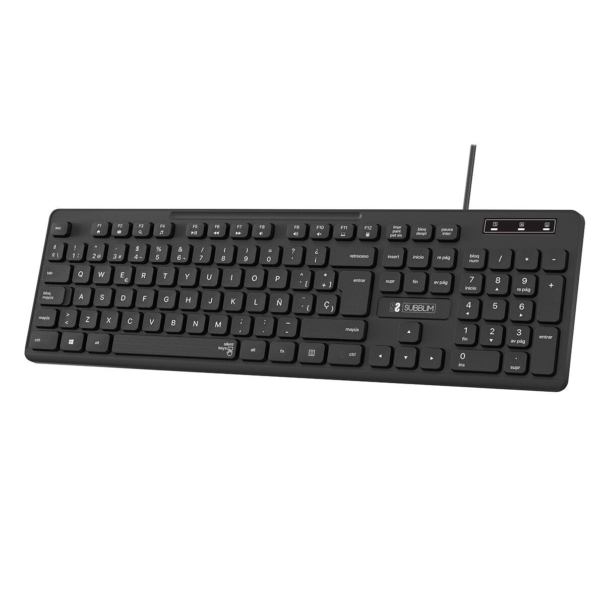 Numeric keyboard Subblim SUBKBC-0SSK50 Black Spanish Qwerty QWERTY - CA International   #