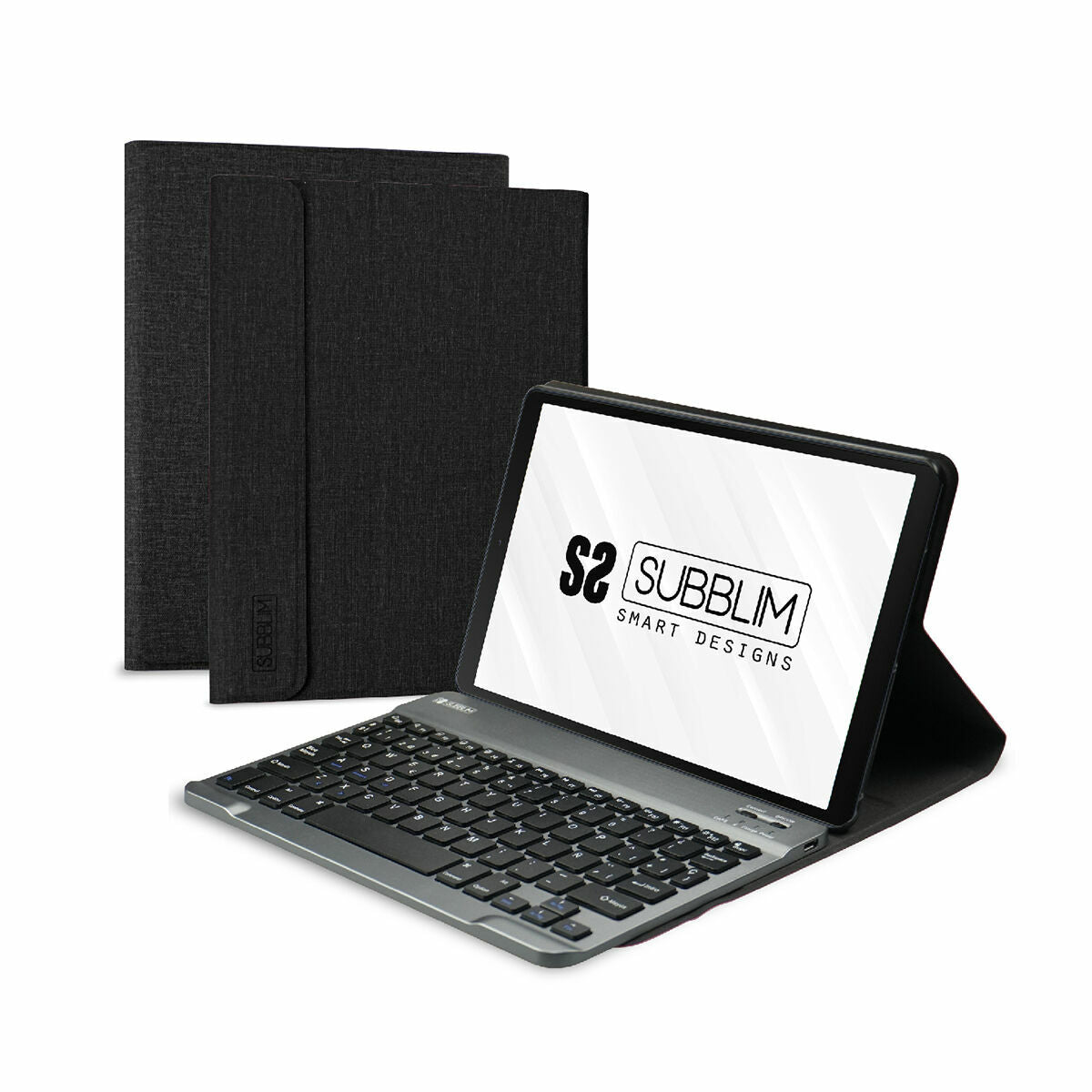 Hülle für Tablet und Tastatur Subblim SUBKT3-BTL300 Schwarz Qwerty Spanisch QWERTY 10,6" - CA International 