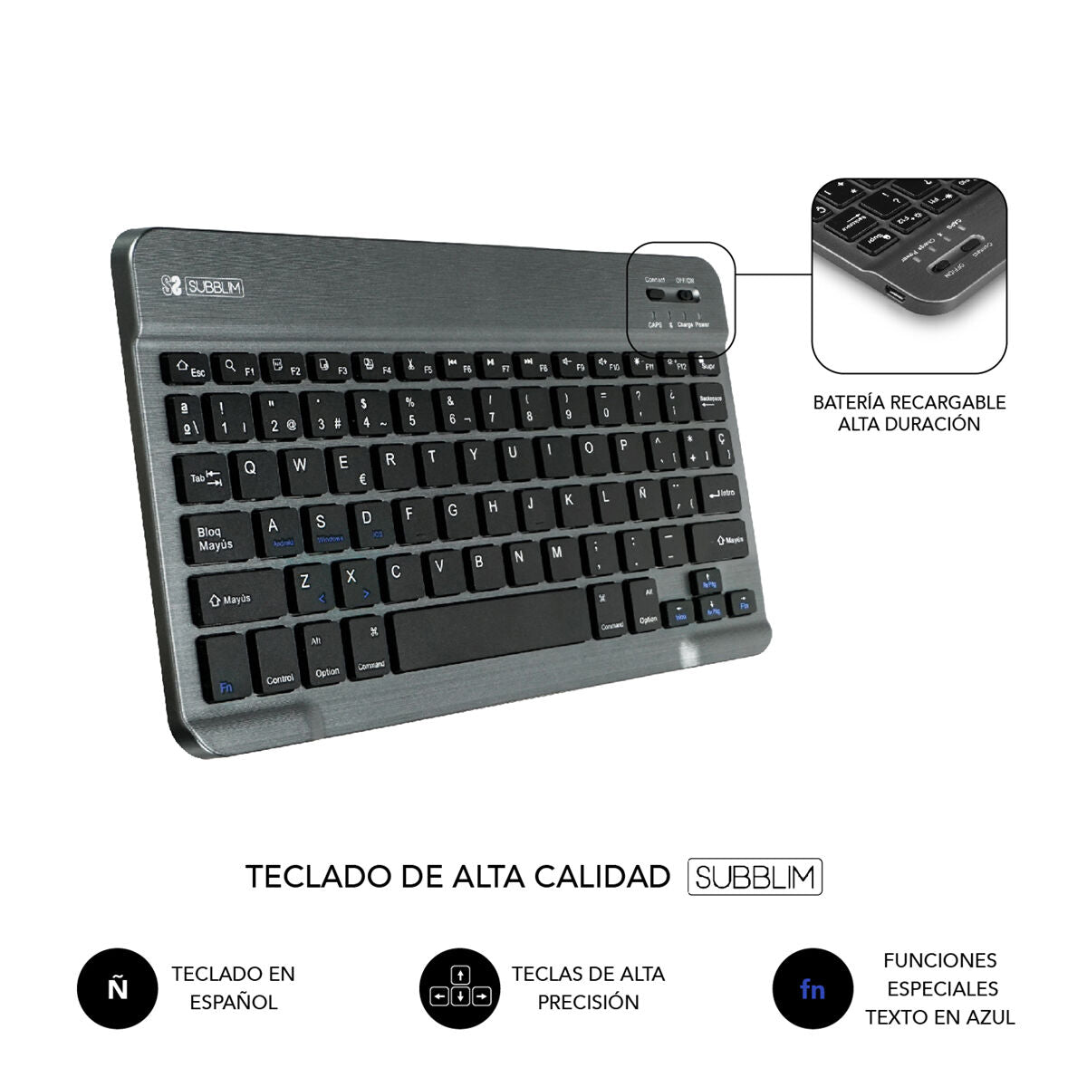 Hülle für Tablet und Tastatur Subblim LENOVO TAB M10 PLUS 3ª GEN Schwarz 10,6" - CA International 