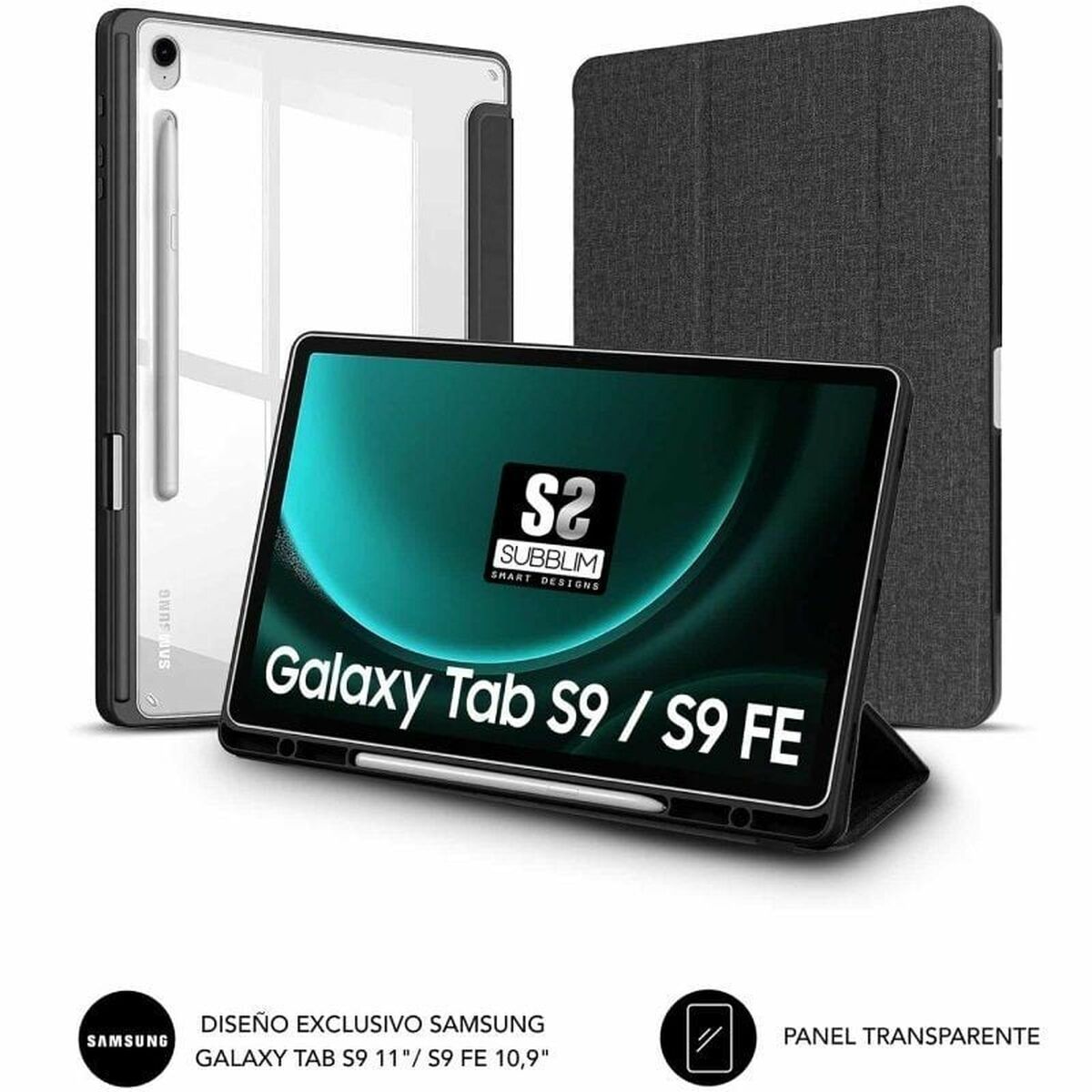 Tablet Tasche Subblim Samsung S9/ S9 FE Schwarz - CA International  