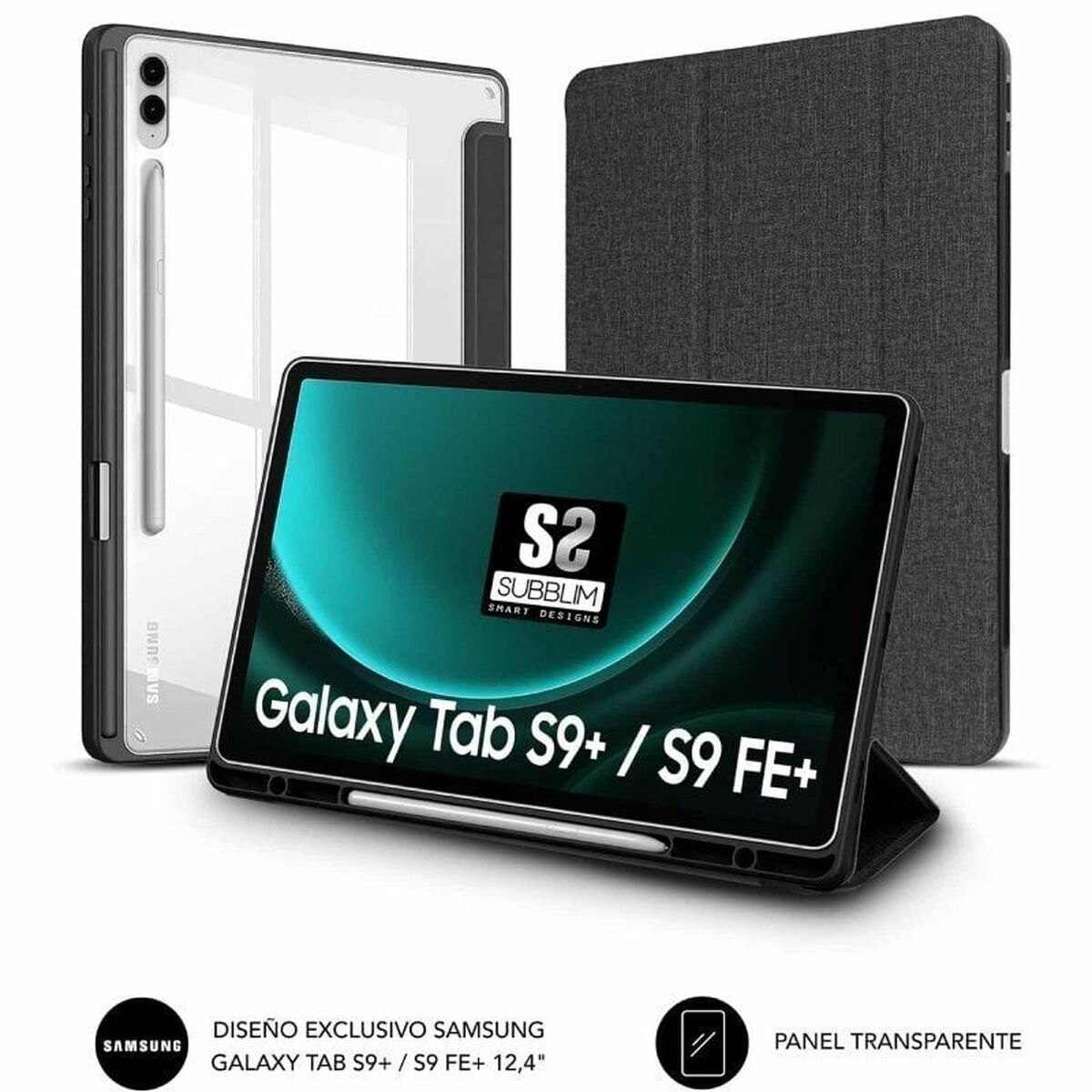 Tablet Tasche Subblim Samsung S9+/ FE Schwarz - CA International  