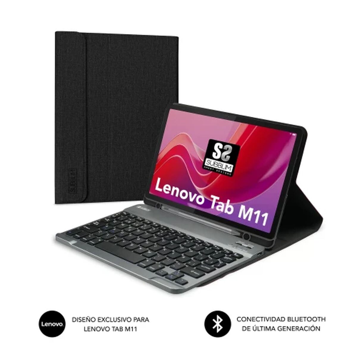 Tablet cover Subblim M11 Black Spanish Qwerty QWERTY-CA International