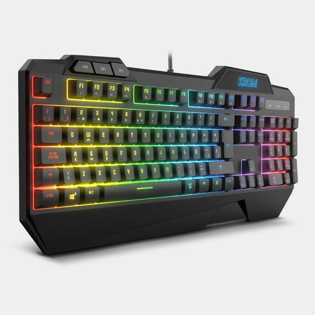 Tastatur und Gaming Maus Krom Krusher RGB Schwarz - CA International 