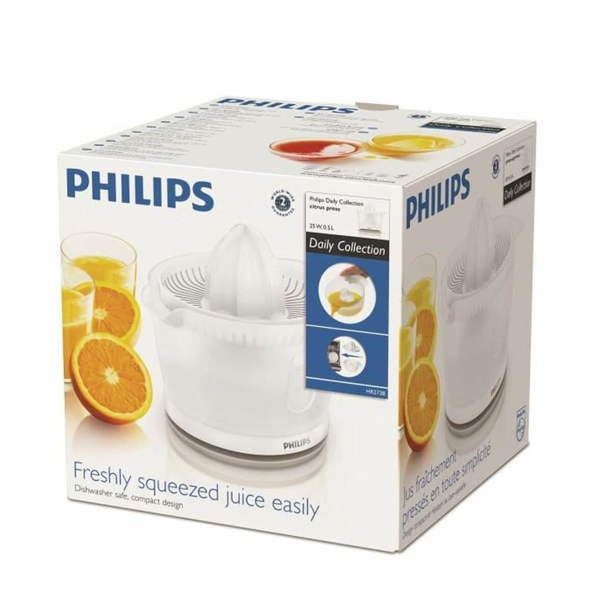 Elektrischer Entsafter Philips HR2738/00 25W Weiß 25 W 500 ml - CA International  