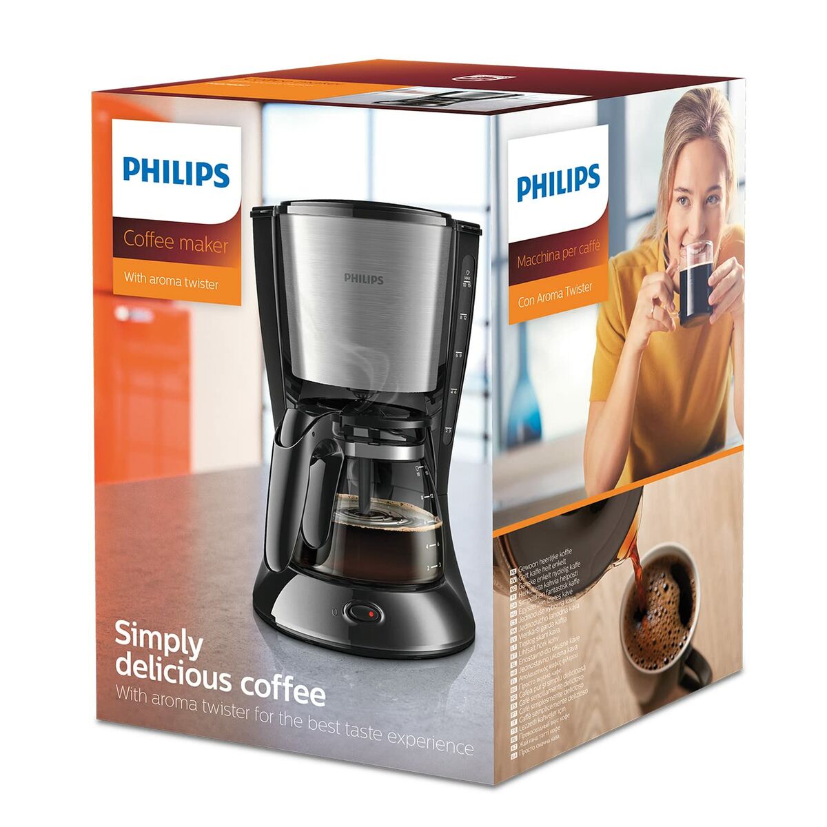 Drip Coffee Machine Philips HD7462/20 Black 1000 W 1,2 L - CA International   #