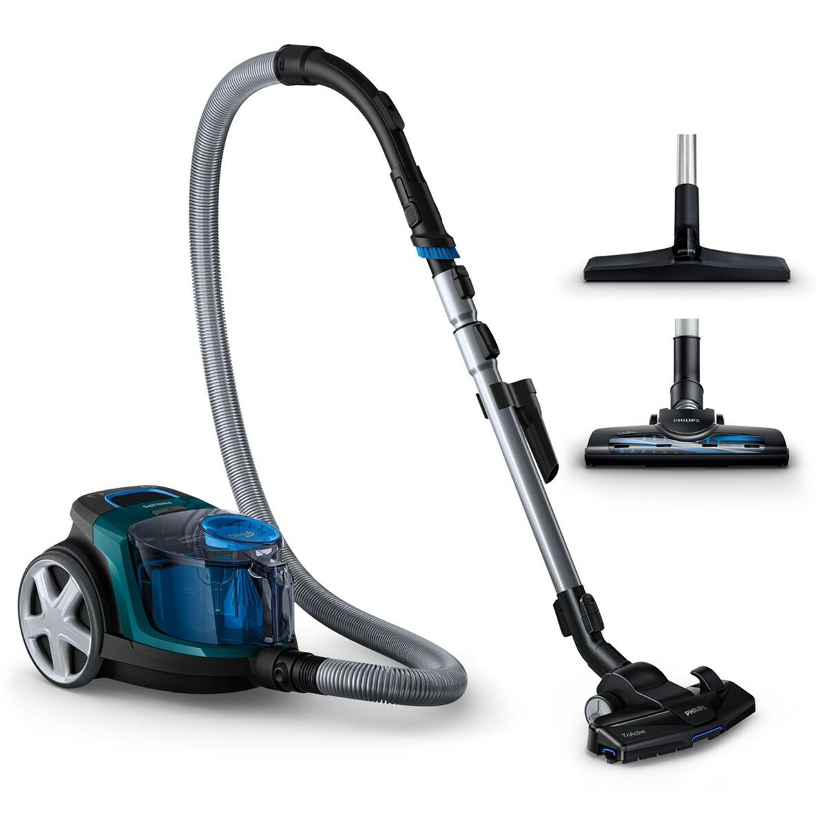 Bagless Vacuum Cleaner Philips PowerPro Compact FC9334/09 Blue Black Green Grey 900 W 750 W 650 W - CA International  