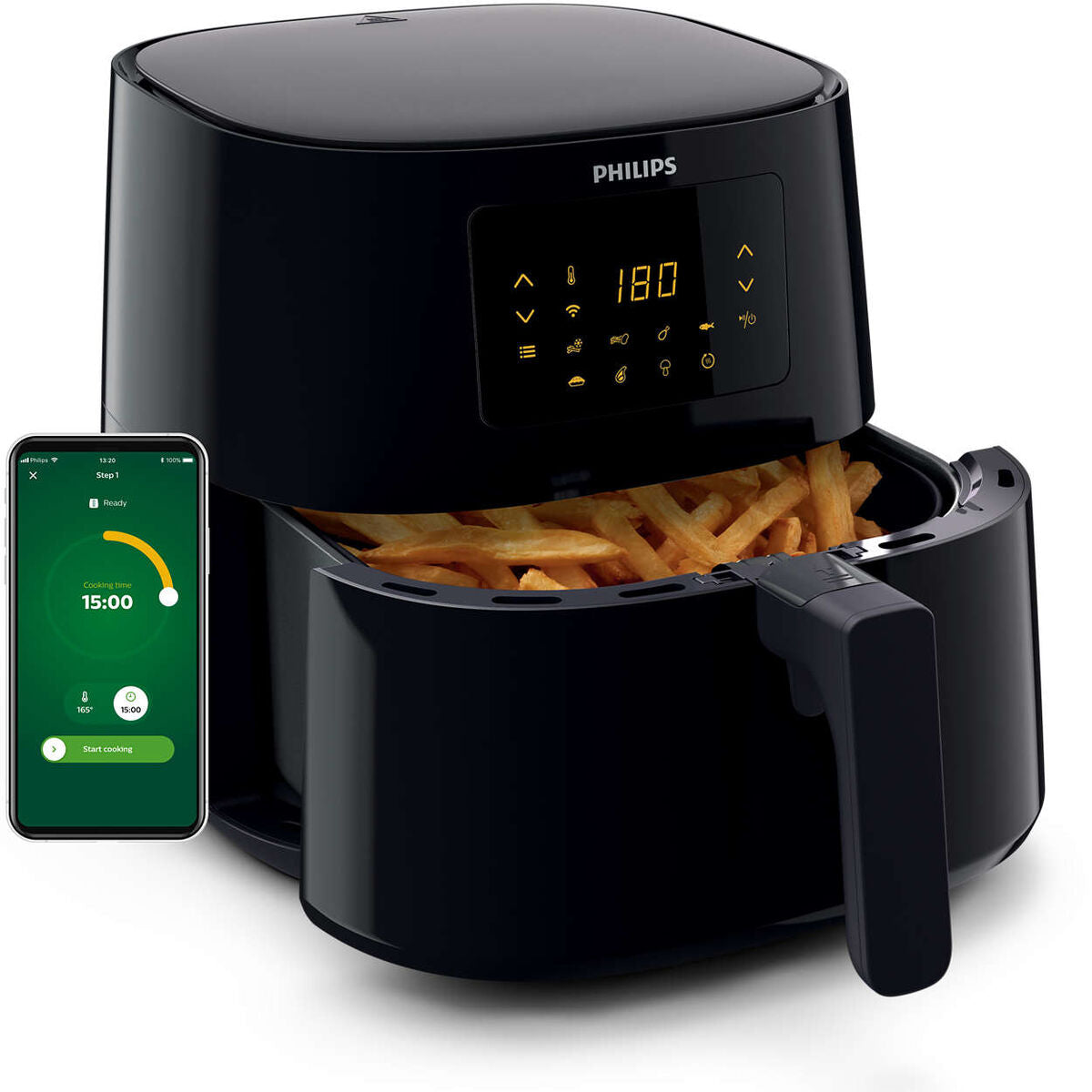 Air Fryer Philips HD9280/70 Black Silver 2000 W 6,2 L-CA International