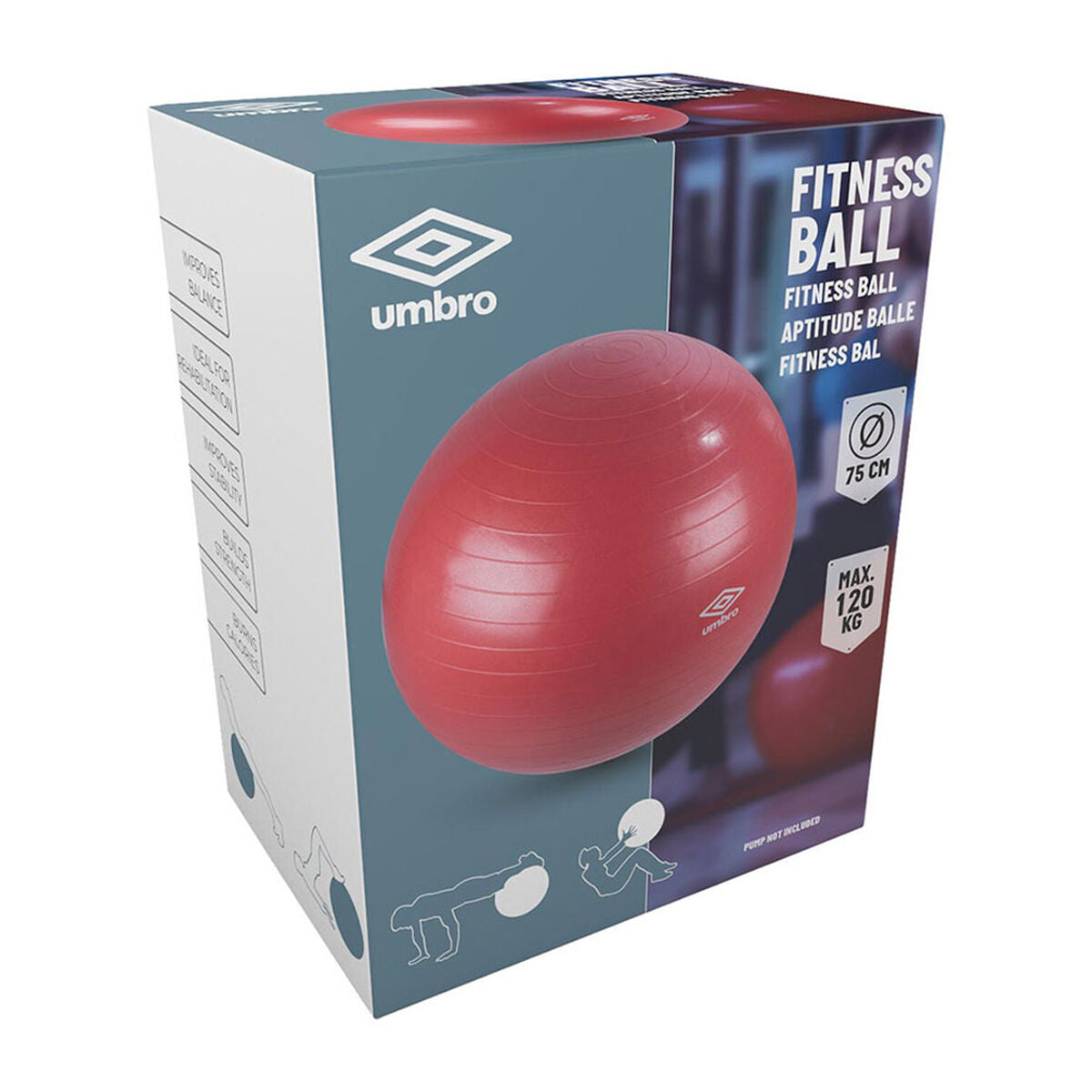 Exercise ball Umbro Ø 75 cm Red - CA International   #