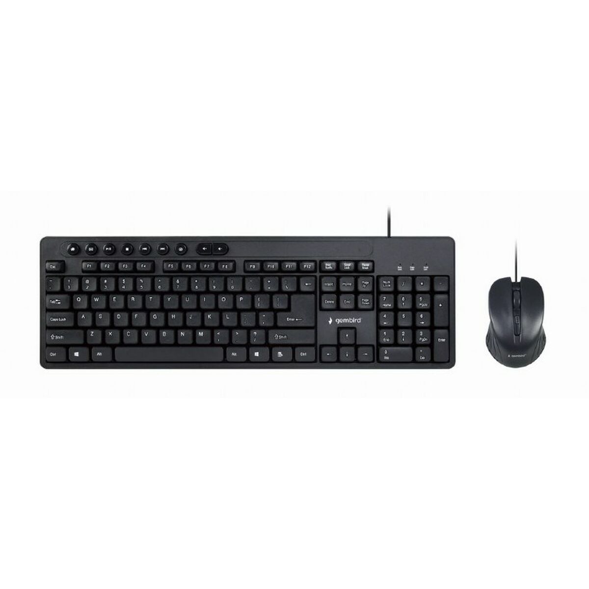 Keyboard and Mouse GEMBIRD KBS-UM-04 Black Monochrome QWERTY Qwerty US - CA International   #