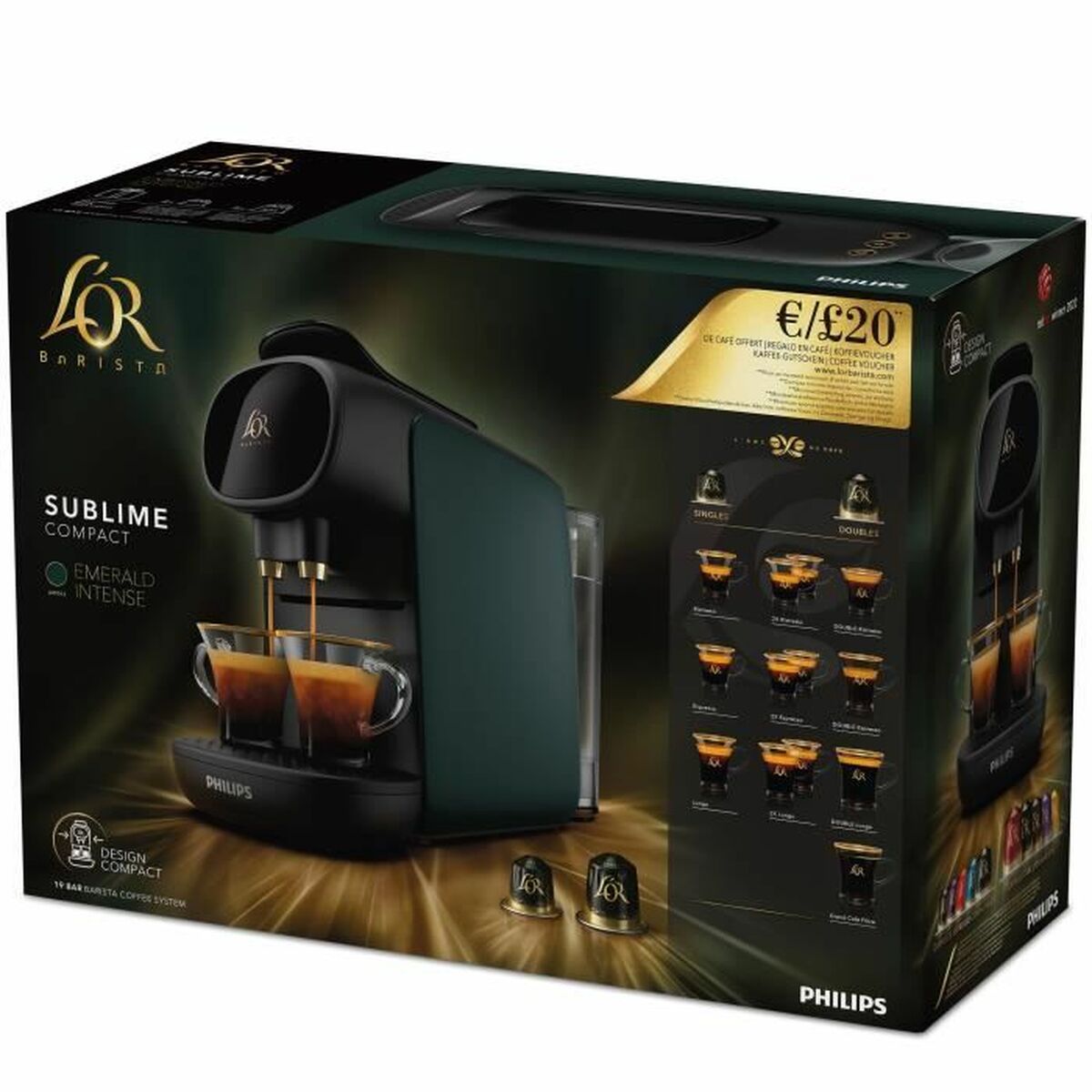 Kapsel-Kaffeemaschine Philips LM9012/90 1450 W 19 bar 800 ml 1 L 6 Tassen - CA International  