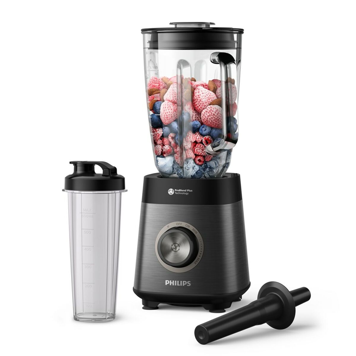 Cup Blender Philips HR3041/00 Black Grey 1200 W 2 L - CA International   #