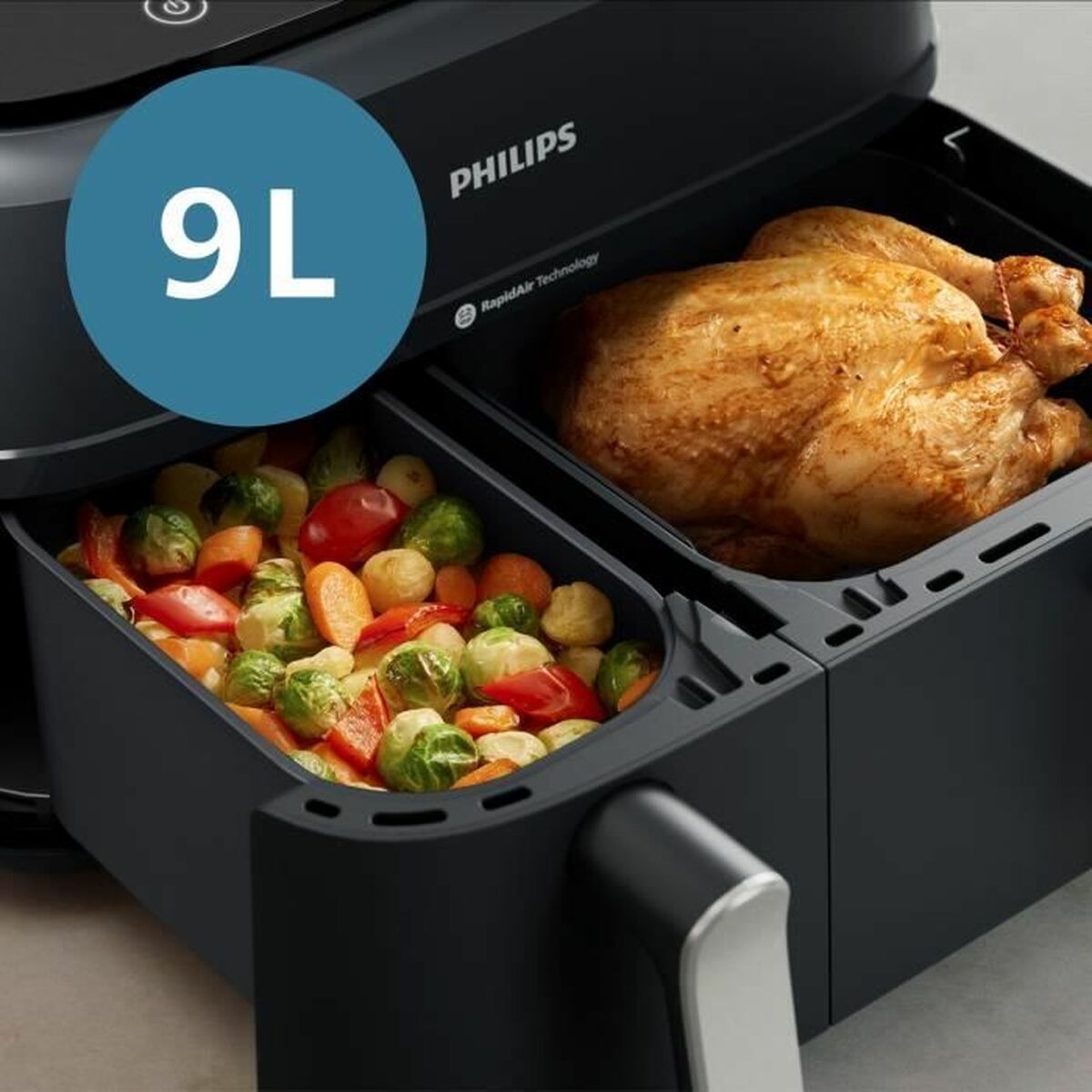 Air Fryer Philips Na351.00 Black Black/Silver 9 L-CA International