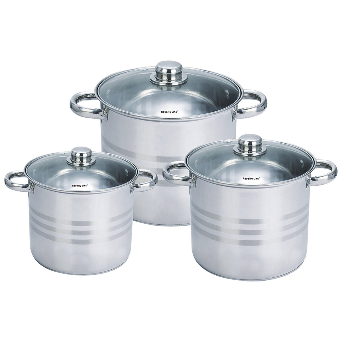 Pot with Glass Lid Royalty Line SP2 6 Pieces - CA International   #